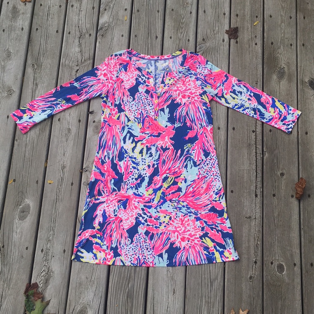 Lilly Pulitzer Medium Banyan Dress Indigo Sunken